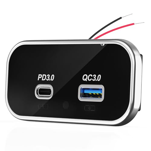 ALLWSLucky USB C Steckdose 12V Wohnmobil Ladegerät, PD3.0 QC3.0 Auto USB Steckdose 12V Einbau Camper für Auto Boot LKW Wohnwagen ALLWSLucky USB C Steckdose 12V Wohnmobil Ladegerät, PD3.0 QC3.0 Auto USB Steckdose 12V Einbau Camper für Auto Boot LKW Wohnwagen von ALLWSLucky