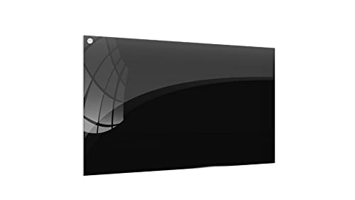 ALLboards Glas Magnettafel Schwarz 80x60cm Black Glassboard Rahmenlos Memoboard aus Glas Glastafel Magnetwand zum Beschriften Magnetische Tafel Wandbild Gehärtetes Glas von ALLboards