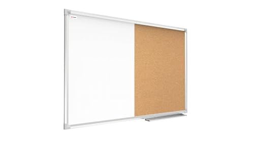 ALLboards Kombitafel 2 in 1 Magnettafel & Kork-Pinnwand mit Aluminiumrahmen 60x40cm Korktafel Whiteboard von ALLboards