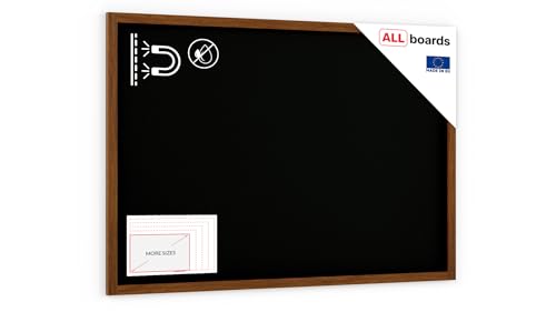 ALLboards Kreidetafel MAGNETISCH mit lackiertem Holzrahmen 150x100cm, Schwarz, Schreibtafel, Kreide, Magnetische Kreidetafel, Schreibtafel zum Aufhängen, Wand Tafel Holz, Tafel schwarz von ALLboards