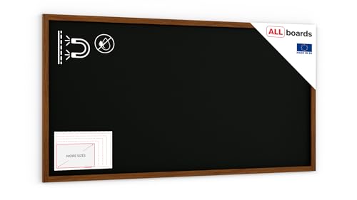 ALLboards Kreidetafel MAGNETISCH mit lackiertem Holzrahmen 200x100cm, Schwarz, Schreibtafel, Kreide, Magnetische Kreidetafel, Schreibtafel zum Aufhängen, Wand Tafel Holz, Tafel schwarz von ALLboards