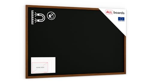 ALLboards Kreidetafel MAGNETISCH mit lackiertem Holzrahmen 200x120cm, Schwarz, Schreibtafel, Kreide, Schreibtafel zum Aufhängen, Magnetische Kreidetafel, Kreidetafel wand, Tafel gastronomie von ALLboards