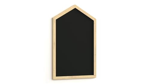 ALLboards Kreidetafel Magnetisch Häuschen Hausform Haus mit Naturholzrahmen 90x60cm, Magnetische Tafel für Kinder in Hausform Magnettafel für Kinderzimmer in Hausform Schwarz, Kreide, Memoboard von ALLboards