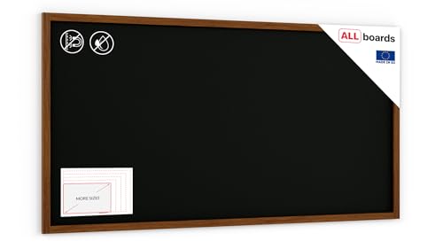 ALLboards Kreidetafel mit lackiertem Holzrahmen 200x100cm, Schwarz, Schreibtafel, Kreide, Schreibtafel zum Aufhängen, Tafel gastronomie, Wand Tafel Holz, Kreidetafel wand, Tafel schwarz von ALLboards