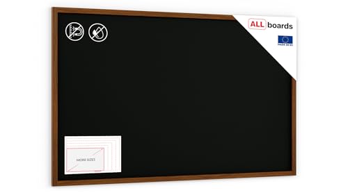 ALLboards Kreidetafel mit lackiertem Holzrahmen 200x120cm, Schwarz, Schreibtafel, Kreide, Schreibtafel zum Aufhängen, Wand Tafel Holz, Tafel schwarz, Kreidetafel zum aufhängen, Tafel gastronomie von ALLboards