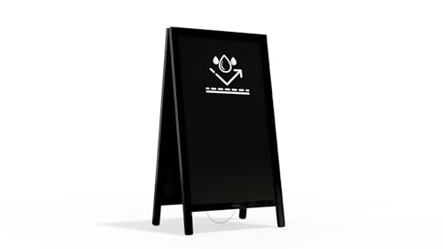 ALLboards Kundenstopper mit Kreideoberfläche, wasserfest 78×44 cm, SCHWARZ von ALLboards