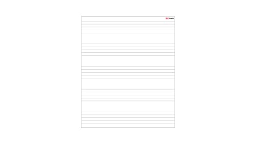 ALLboards Magnetisch Selbstklebend Folie Magnetauflage, Trocken abwischbar 80x95 cm - Fünf Zeilen, Magnetic Dry-Wipe Overlay Sheet von ALLboards