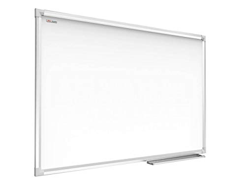 ALLboards Magnetisches Whiteboard 60x40cm Magnettafel mit Aluminiumrahmen und Stifteablage, Weiß Magnetisch Tafel, Trocken Abwischbar, Wiederbeschreibbar Weißtafel von ALLboards