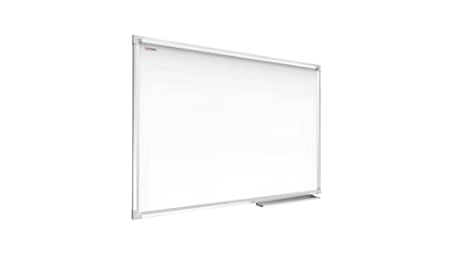 ALLboards Magnetisches Whiteboard 90x60cm Magnettafel mit Aluminiumrahmen und Stifteablage, Weiß Magnetisch Tafel, Trocken Abwischbar, Wiederbeschreibbar Weißtafel von ALLboards