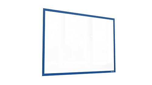 ALLboards Magnetrahmen A4 Blau, Klarsichtfolie Klarsichthülle Dokumentenhalter für metallische Oberflächen von ALLboards