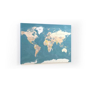 ALLboards Magnettafel CANVASboards 90,0 x 60,0 cm Weltkarte ALLboards Magnettafel CANVASboards 90,0 x 60,0 cm Weltkarte von ALLboards