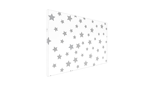 ALLboards Metallische Magnettafel GRAUE STERNE 60x40cm MetalBoards Memoboard für jede Art von Magneten Magnetpinnwand + 4 Marker, 10 Magnete und Schwamm von ALLboards