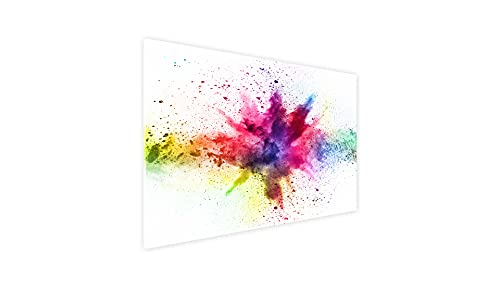 ALLboards Metallische Magnettafel HOLI-FESTIVAL FARBENFROH 60x40cm MetalBoards Memoboard für jede Art von Magneten Magnetpinnwand zum Beschriften + 2 Marker, 6 Magnete und Schwamm im Lieferumfang von ALLboards