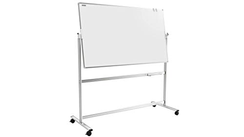 ALLboards Mobiles Whiteboard 180x120cm Magnettafel, Fahrbare Drehtafel, Beidseitig, Magnetisch, Trocken Abwischbar von ALLboards