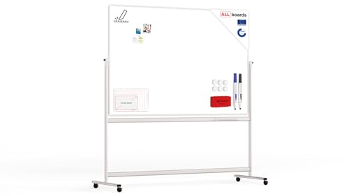 ALLboards Mobiles Whiteboard Emaillierte Oberfläche 180x120cm Magnettafel, Fahrbare Drehtafel, Beidseitig, Magnetisch, Trocken Abwischbar ALLboards Mobiles Whiteboard Emaillierte Oberfläche 180x120cm Magnettafel, Fahrbare Drehtafel, Beidseitig, Magnetisch, Trocken Abwischbar von ALLboards