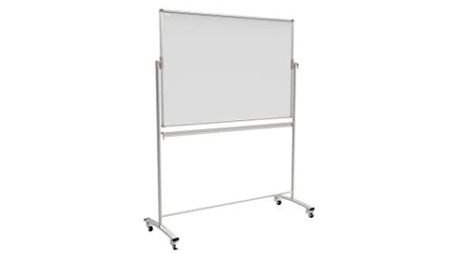 ALLboards Mobiles Whiteboard PREMIUM 160x120cm Magnettafel, Fahrbare Drehtafel, Beidseitig, Magnetisch, Trocken Abwischbar von ALLboards