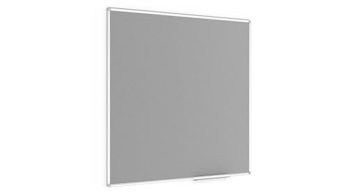 ALLboards Pinnwand Filztafel 120x120cm mit Alurahmen, Textiltafel Grau von ALLboards