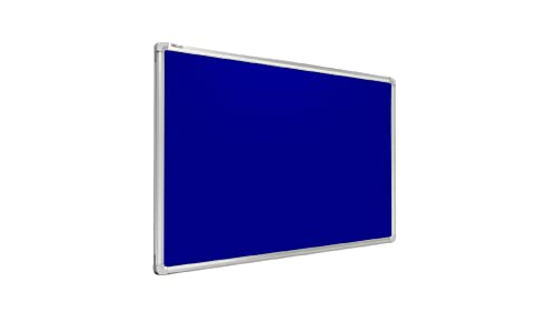 ALLboards Pinnwand Filztafel 200x100cm mit Aluminiumrahmen, Textiltafel Blau von ALLboards