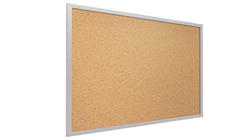 ALLboards Pinnwand mit Grauem Holz Rahmen 120x90cm Korktafel Korkwand Pinnwand Kork von ALLboards