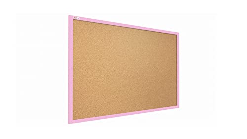 ALLboards Pinnwand mit Rosafarbenem Holz Rahmen 100x80cm Korktafel Korkwand Pinnwand Kork von ALLboards
