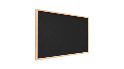 ALLboards Schwarz Pinnwand mit Holz Rahmen 90x60cm Korktafel Korkwand Pinnwand Kork Grau Oberfläche von ALLboards