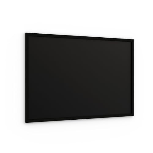 ALLboards Schwarze Kreidetafel 90x60cm mit Schwarz ECO-Holzrahmen, Schreibtafel, Kreide von ALLboards