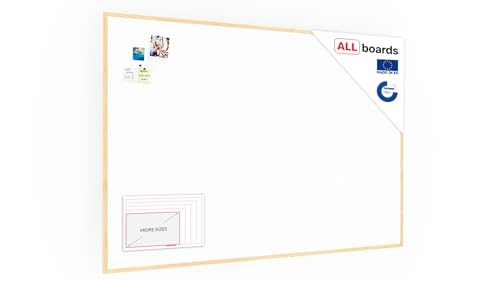 ALLboards Whiteboard mit Holzrahmen 180x120cm Magnettafel Weiß Magnetisch, Trocken Abwischbar von ALLboards
