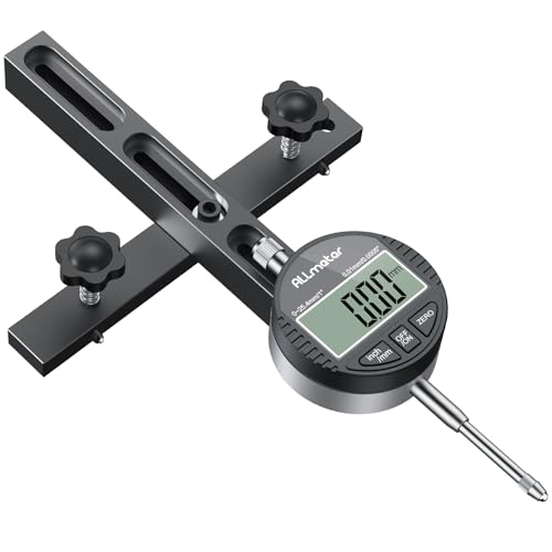 ALLmeter Digitales Tischsäge Messwerkzeug, Digital Messuhr 0,01 mm, CNC-gefräste Aluminium-Schiene, 3-fache Nutführung, einstellbar ab 1,9 cm, für Tischkreissägen und Fräsmaschinen ALLmeter Digitales Tischsäge Messwerkzeug, Digital Messuhr 0,01 mm, CNC-gefräste Aluminium-Schiene, 3-fache Nutführung, einstellbar ab 1,9 cm, für Tischkreissägen und Fräsmaschinen von ALLmeter