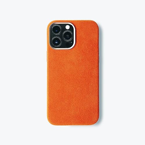 ALMA Alcantara Handyhülle für iPhone 13 Serie (13 Pro Max, Orange) von ALMA