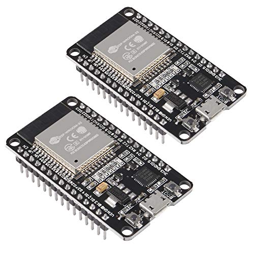 2 Stück ESP32 ESP-32S WLAN WiFi Development Board, NodeMCU Modul 2.4 GHz WLAN WiFi + Bluetooth Dual Modus Modul Mikrocontroller, Antennenmodul ESP-WROOM-32 Chip mit Ultra Low Power für Arduino IDE von ALMOCN