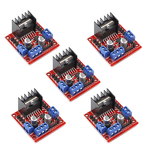 ALMOCN 5 x L298N Motor Drive Controller Board DC Dual H-Bridge Robot Stepper Motor Control and Drives Modul for Arduino Smart Car Power UNO MEGA R3 Mega2560 von ALMOCN