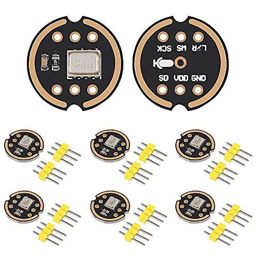 ALMOCN 6pcs INMP441 Omnidirektionales Mikrofon I2S-Schnittstelle Digitales Ausgangssensormodul Unterstützt ESP32 von ALMOCN