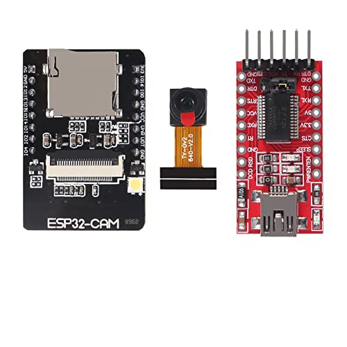 ALMOCN ESP32-CAM WiFi + Bluetooth Modul WiFi ESP32 CAM Development Board with Camera Module OV2640 2MP + FT232RL FTDI USB to TTL Serial Converter + 20 Pin Jumper Wire von ALMOCN