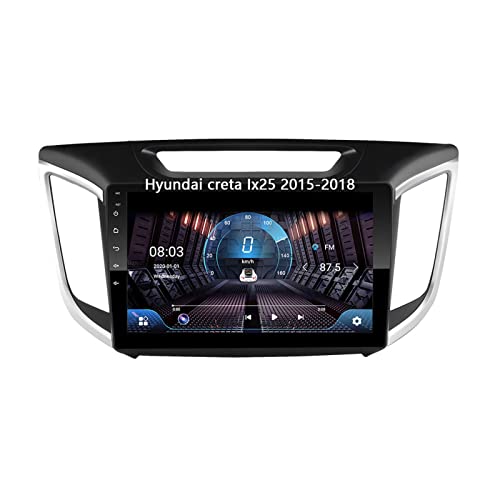 Android 10 Autoradio Doppel Din mit 10 Zoll Touchscreen Multimedia Für Hyundai creta Ix25 2015-2018 Autoradio Bluetooth mit Rückfahrkamera & Lenkradfernbedienung Freisprecheinrichtung ( Color : 4G+WIF von ALNARA