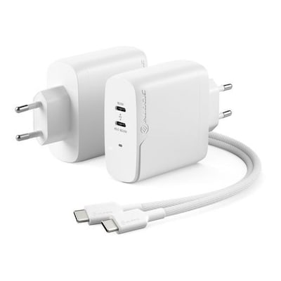 ALOGIC 2X40 Rapid Power 2 Port 40,0 W USB-C GaN Wandladegerät weiß von ALOGIC