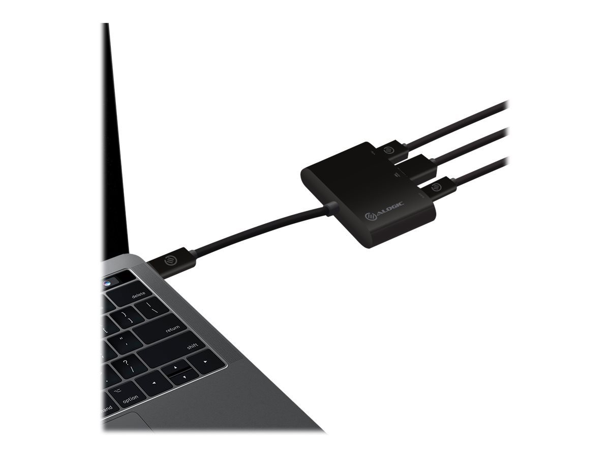 ALOGIC ALOGIC Adapter USB-C to HDMI/USB3.0/USB-C 4K 10cm schwarz Computer-Kabel von ALOGIC