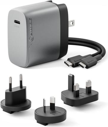 ALOGIC Rapid Power 1X67 - Netzteil - multi country - 67 Watt - 1.5 A - PD (24 pin USB-C) - auf Kabel: USB-C - Schwarz, Space-grau (WCM1X67-SGR) von ALOGIC