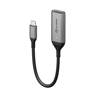 ALOGIC Ultra USB-C (männlich) auf DP (weiblich) Adapter grau 15 cm von ALOGIC