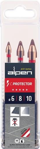 Alpen Fliesenbohrersatz C PROTECTOR 3-tlg.D.6/8/10mm ALPEN-MAYKESTAG von ALPEN-MAYKESTAG