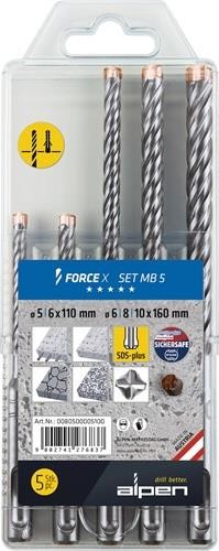 Alpen Hammerbohrersatz Force X 5-tlg.SDS-plus Ku.-Box ALPEN-MAYKESTAG Alpen Hammerbohrersatz Force X 5-tlg.SDS-plus Ku.-Box ALPEN-MAYKESTAG von ALPEN-MAYKESTAG