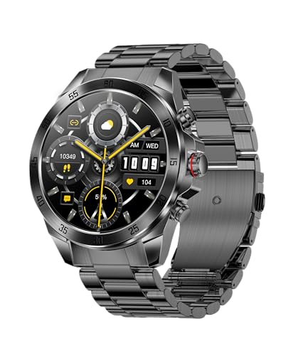 ALPHAGEAR COMMANDER Smartwatch für iPhone & Android, robuste Smartwatch (Annehmen/Telefonieren), Wellness-Tracker mit 1,4-Zoll-AMOLED-Bildschirm, 10-14 Tage Akku, 5 ATM (2 x Displayschutzfolie im von ALPHAGEAR