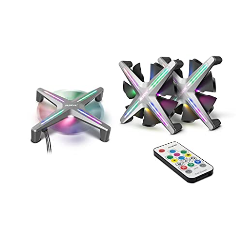 INTER-TECH AC Alseye X12 Kit Grey - RGB-Fan-Set bestehend aus DREI 120mm RGB-Lueftern in rahmenloser X-Form INTER-TECH AC Alseye X12 Kit Grey - RGB-Fan-Set bestehend aus DREI 120mm RGB-Lueftern in rahmenloser X-Form von ALSEYE