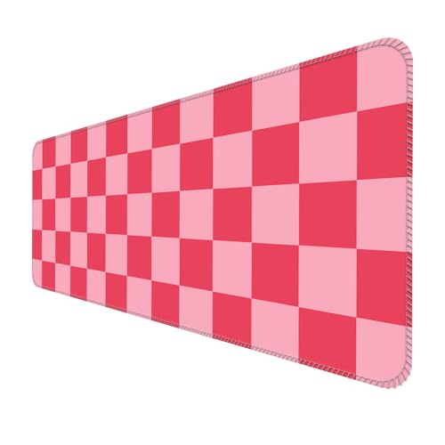 ALTEKO Großes Gaming-Mauspad, Computer-Mauspad, lustige Schreibtischunterlage, Dekoration, große, niedliche Schreibtischunterlage, rutschfeste Unterseite, 80 x 30 cm, Rosa / Rot kariert ALTEKO Großes Gaming-Mauspad, Computer-Mauspad, lustige Schreibtischunterlage, Dekoration, große, niedliche Schreibtischunterlage, rutschfeste Unterseite, 80 x 30 cm, Rosa / Rot kariert von ALTEKO