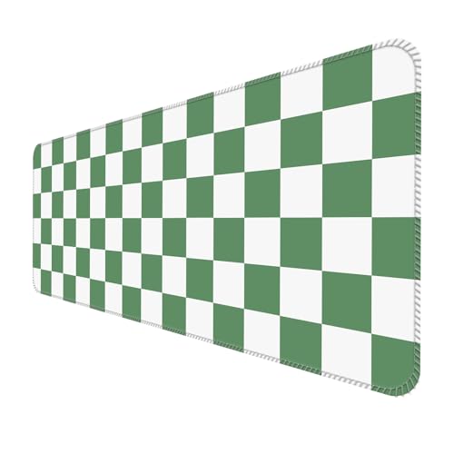 ALTEKO Großes Gaming-Mauspad, Computer-Mauspad, lustige Schreibtischunterlage, Dekoration, große, niedliche Schreibtischunterlage, rutschfeste Unterseite, 80 x 30 cm, grün-weiß kariert ALTEKO Großes Gaming-Mauspad, Computer-Mauspad, lustige Schreibtischunterlage, Dekoration, große, niedliche Schreibtischunterlage, rutschfeste Unterseite, 80 x 30 cm, grün-weiß kariert von ALTEKO