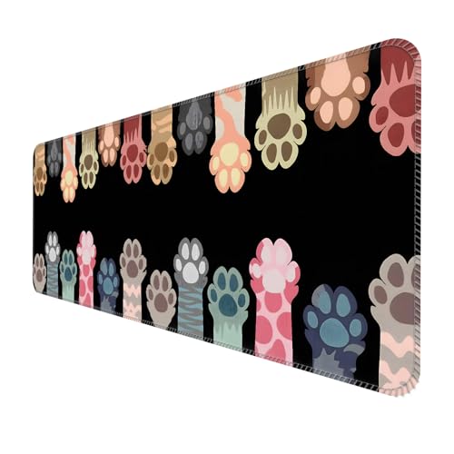 ALTEKO Großes Gaming-Mauspad, Computer-Mauspad, lustige Schreibtischunterlage, Dekoration, große, niedliche Schreibtischunterlage, rutschfeste Unterseite, 80 x 30 cm, niedliche Hundepfoten ALTEKO Großes Gaming-Mauspad, Computer-Mauspad, lustige Schreibtischunterlage, Dekoration, große, niedliche Schreibtischunterlage, rutschfeste Unterseite, 80 x 30 cm, niedliche Hundepfoten von ALTEKO
