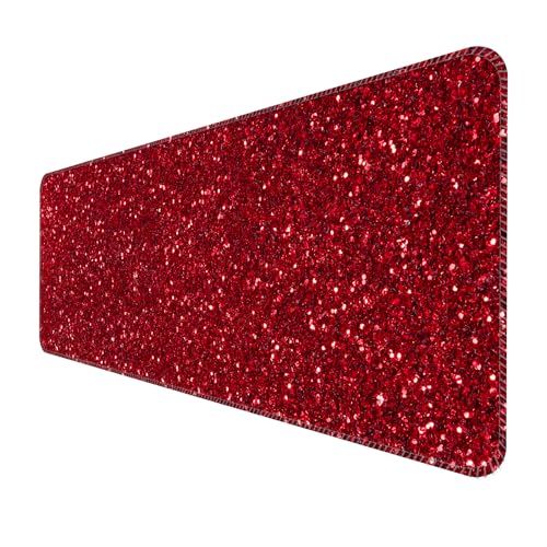 ALTEKO Großes Gaming-Mauspad, Computer-Mauspad, lustige Schreibtischunterlage, Dekoration, große, niedliche Schreibtischunterlage, rutschfeste Unterseite, 80 x 30 cm, rotes Glitzermuster ALTEKO Großes Gaming-Mauspad, Computer-Mauspad, lustige Schreibtischunterlage, Dekoration, große, niedliche Schreibtischunterlage, rutschfeste Unterseite, 80 x 30 cm, rotes Glitzermuster von ALTEKO