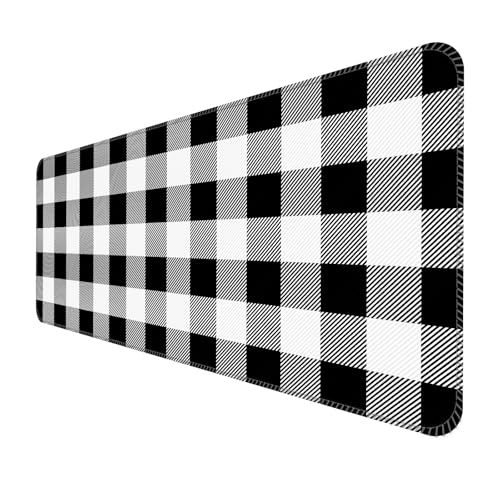 ALTEKO Großes Gaming-Mauspad, Computer-Mauspad, lustige Schreibtischunterlage, Dekoration, große, niedliche Schreibtischunterlage, rutschfeste Unterseite, 80 x 30 cm, schwarz-weiß kariert ALTEKO Großes Gaming-Mauspad, Computer-Mauspad, lustige Schreibtischunterlage, Dekoration, große, niedliche Schreibtischunterlage, rutschfeste Unterseite, 80 x 30 cm, schwarz-weiß kariert von ALTEKO