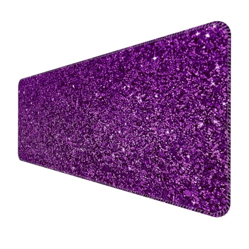 ALTEKO Großes Gaming-Mauspad, Computer-Mauspad, lustige Schreibtischunterlage, Dekoration, große, niedliche Schreibtischunterlage, rutschfeste Unterseite, 80 x 30 cm, violettes Glitzermuster ALTEKO Großes Gaming-Mauspad, Computer-Mauspad, lustige Schreibtischunterlage, Dekoration, große, niedliche Schreibtischunterlage, rutschfeste Unterseite, 80 x 30 cm, violettes Glitzermuster von ALTEKO