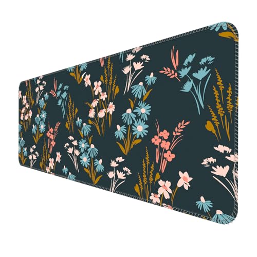 ALTEKO Großes Gaming-Mauspad, Computer-Mauspad, lustige Schreibtischunterlage, Dekoration, große niedliche Schreibtischunterlage, rutschfeste Unterseite, 80 x 30 cm, niedliche Boho-Blumen ALTEKO Großes Gaming-Mauspad, Computer-Mauspad, lustige Schreibtischunterlage, Dekoration, große niedliche Schreibtischunterlage, rutschfeste Unterseite, 80 x 30 cm, niedliche Boho-Blumen von ALTEKO