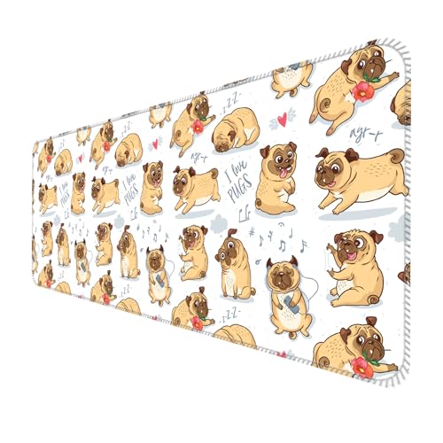 ALTEKO Großes Gaming-Mauspad, Computer-Mauspad, lustige Schreibtischunterlage, Dekoration, große niedliche Schreibtischunterlage, rutschfeste Unterseite, 80 x 30 cm, niedliche Hunde ALTEKO Großes Gaming-Mauspad, Computer-Mauspad, lustige Schreibtischunterlage, Dekoration, große niedliche Schreibtischunterlage, rutschfeste Unterseite, 80 x 30 cm, niedliche Hunde von ALTEKO